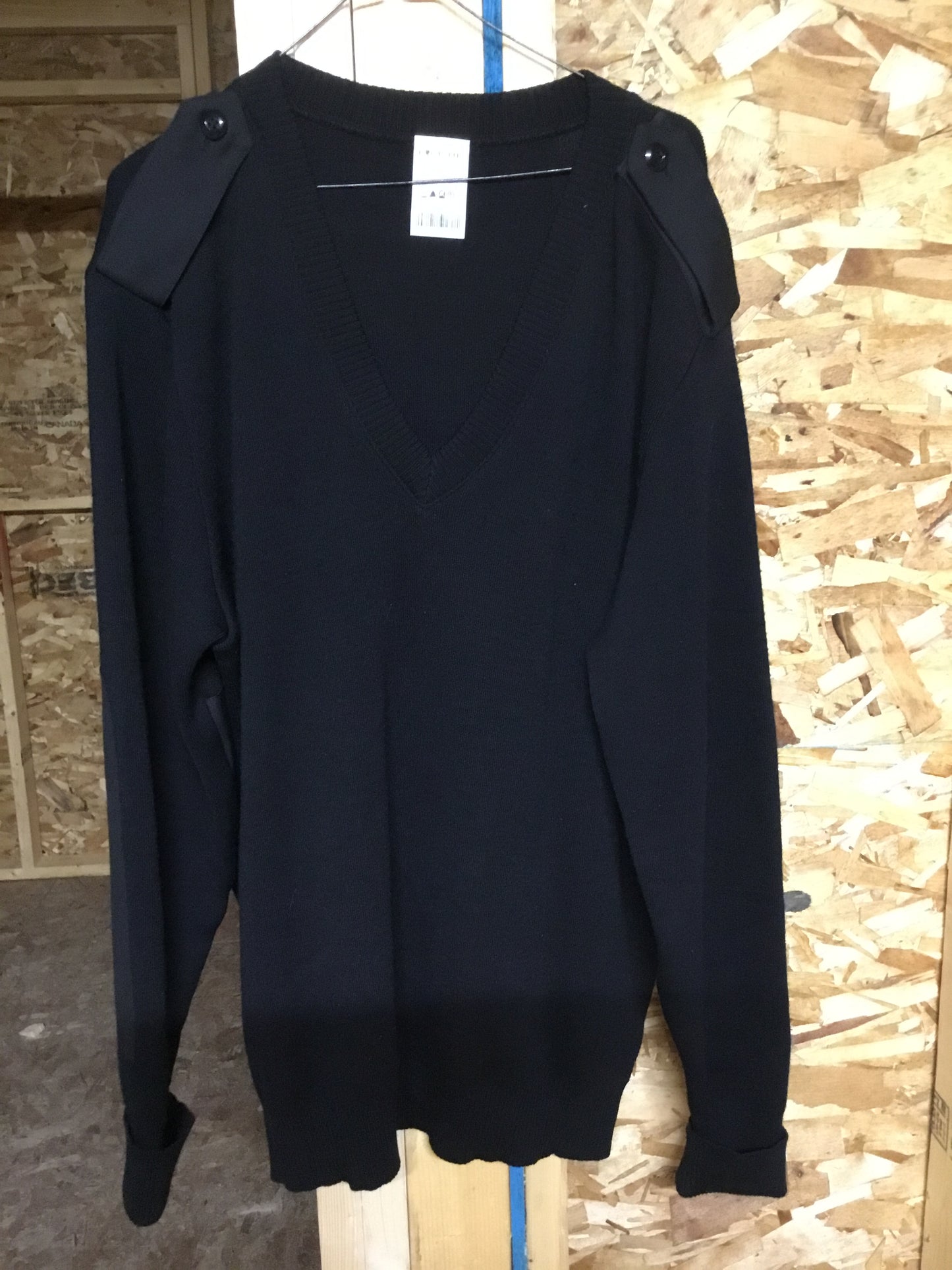 Black Canadian Navy Wool Sweater Large Tall