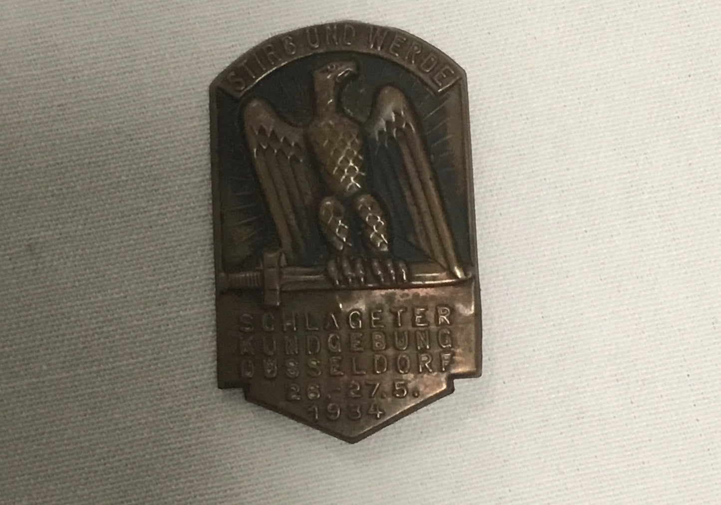 German 1934 DÜSSELDORF ‘SCHLAGETER’ RALLY BADGE
