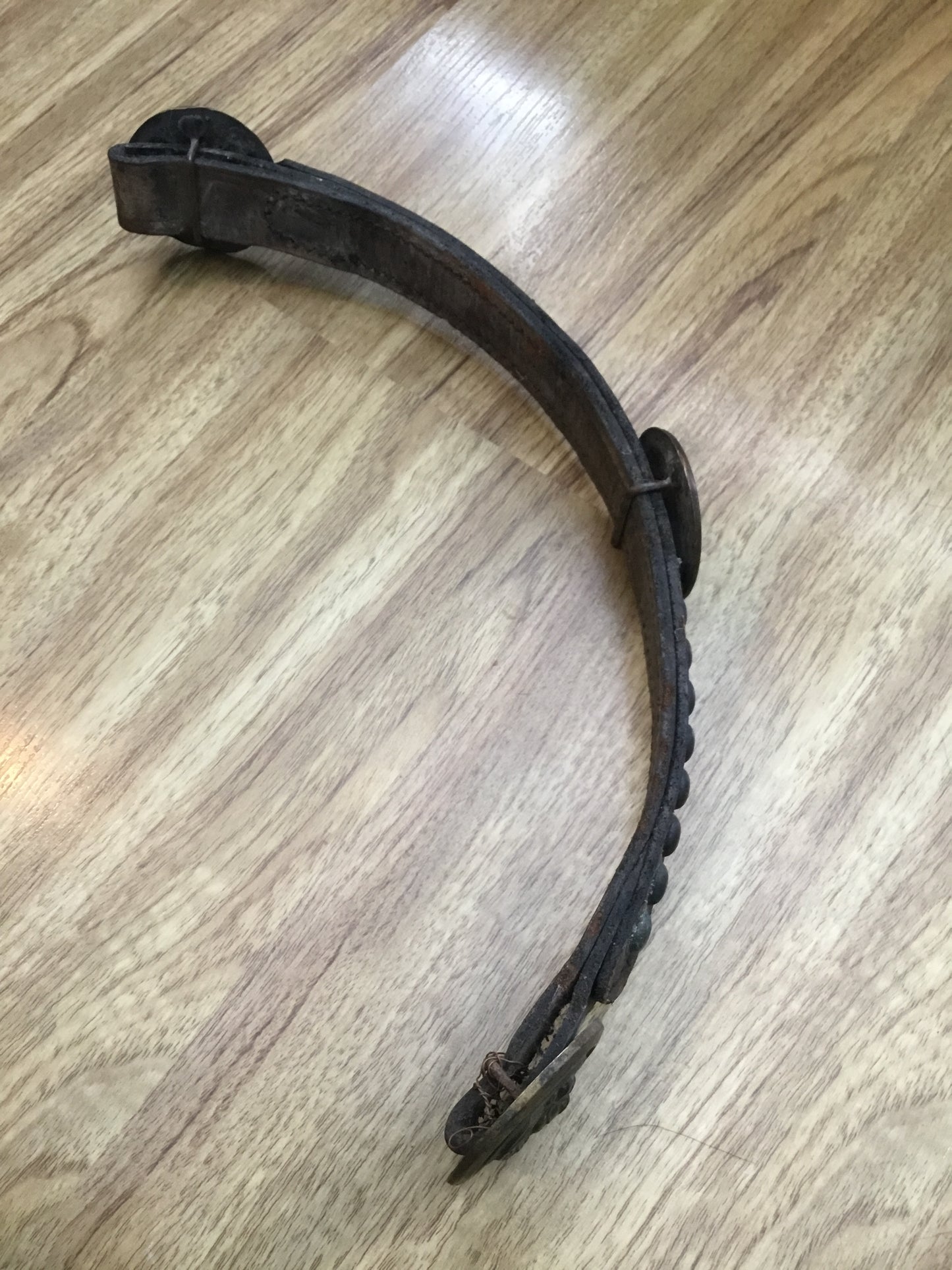 3 Antique HORSE BRIDLE ROSETTES