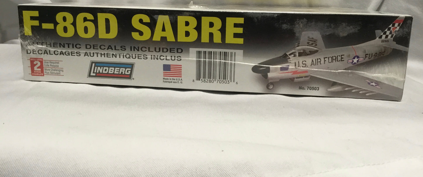 Lindberg Factory Sealed F-86D Sabre 1:48 Scale Model Kit sealed.