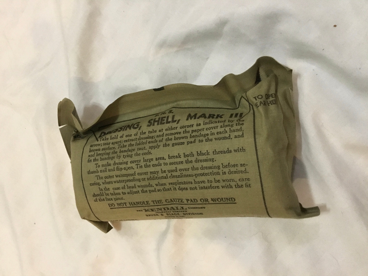 Vintage Military Field Dressing 1961