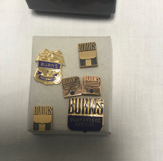 Lot of 6 Vintage Burns S security Pins , 2 stamped 10k