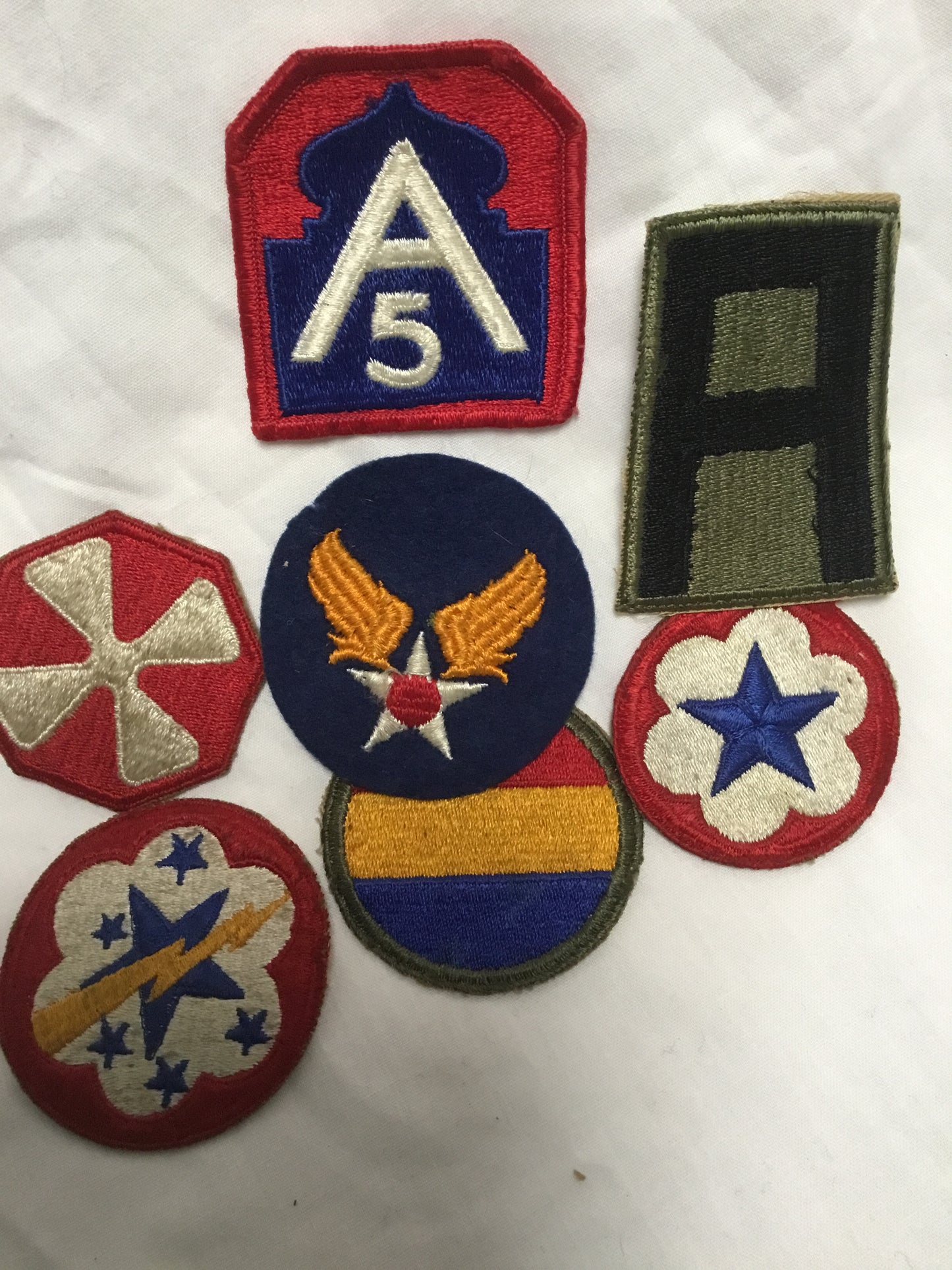 Lot of seven  US patches some WW11