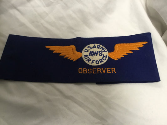 WWII US Army Air Force AWS Observer ARMBAND