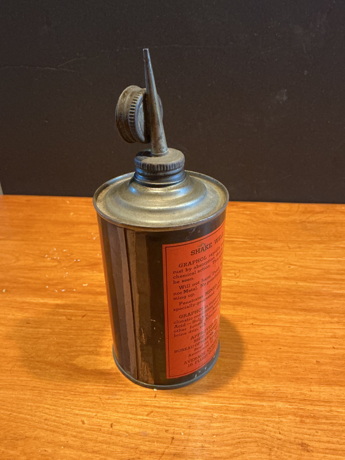 EARLY GRAPHOL CO BROOKLYN NY PENETRATING LUBRICANT TIN