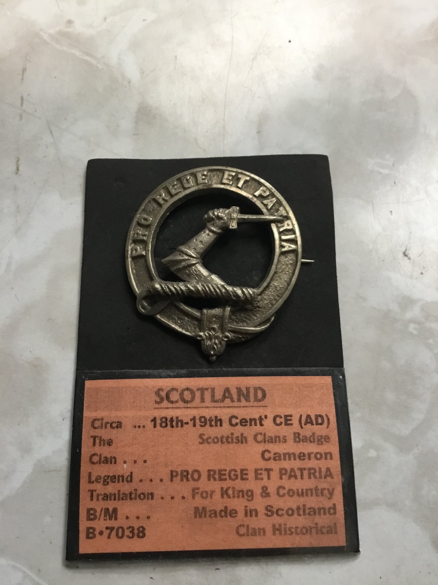 Early Scotland Cameron Chan Badge