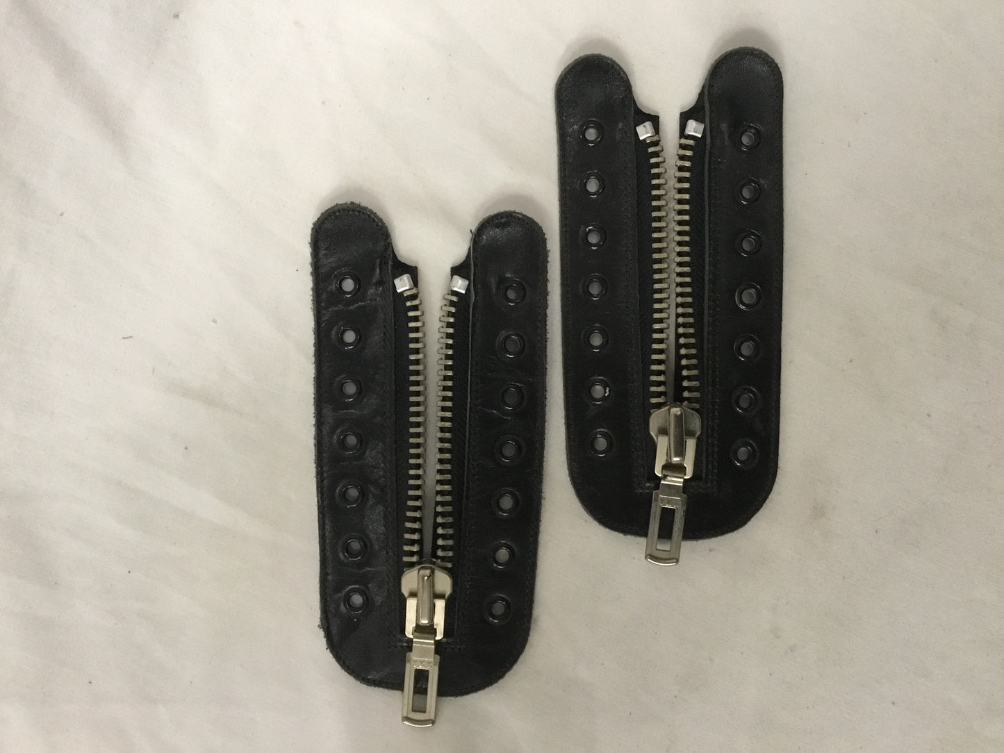 Boot Zippers ,7 Hole , leather with steel zipper