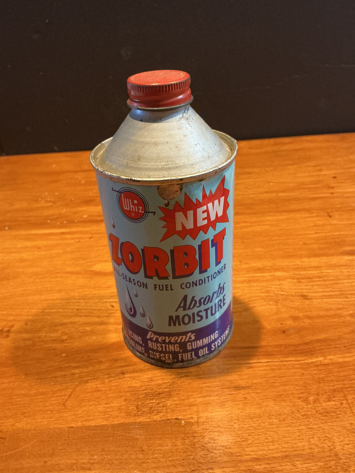 Whiz Zorbit  12 OZ  Cone Top Tin All Season Fuel Conditioner