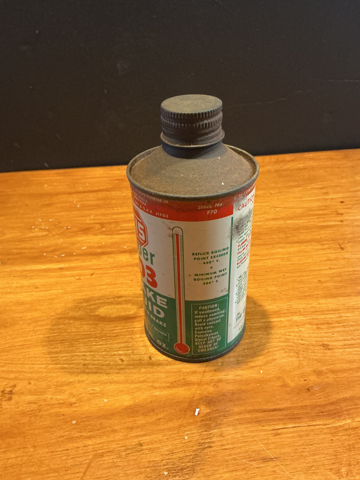 Vintage EIS Super 703 Brake FLUID Cone Top Can