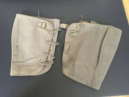 WW2 British RAF Blue P37 Web Gators Anklets AM Marked Size 2  , 1939