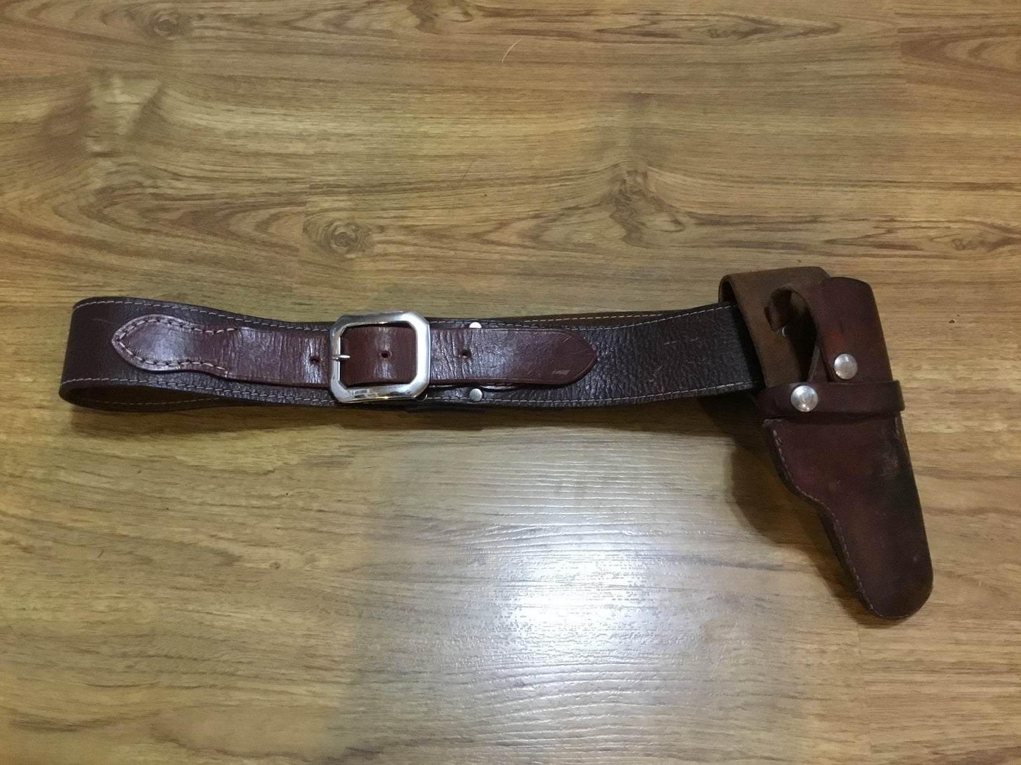 Vintage gun Belt with Holster Leather