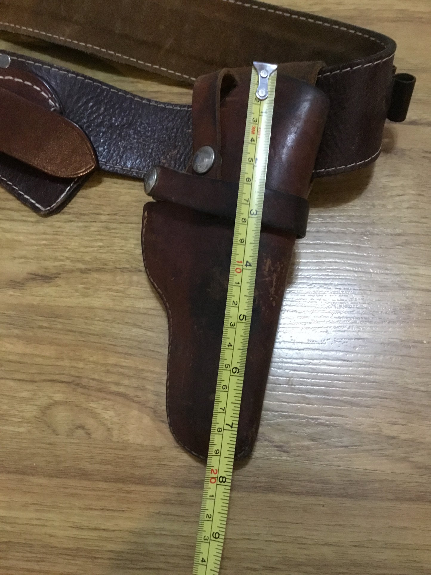 Vintage gun Belt with Holster Leather