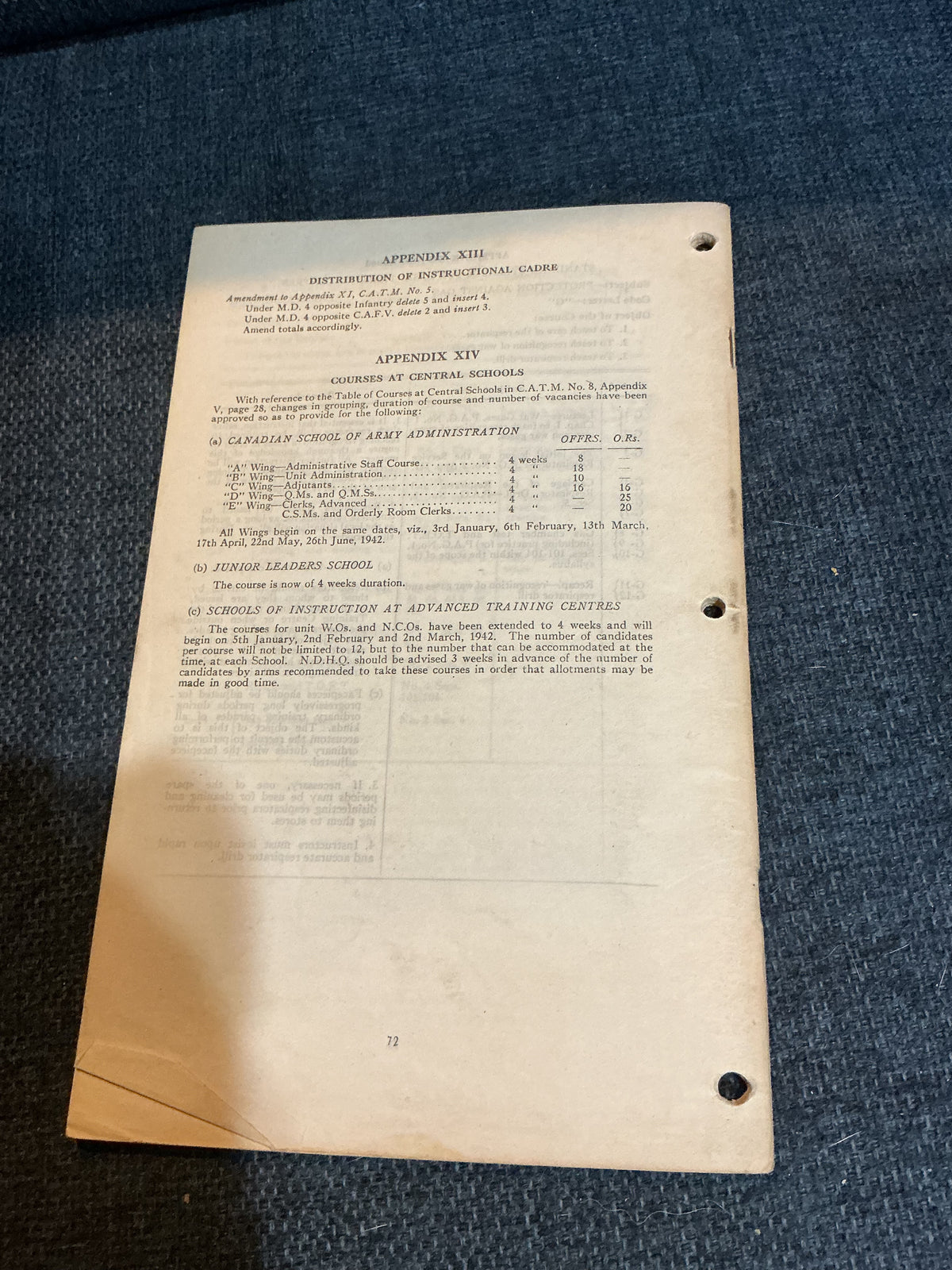 Canadian Army Training Memorandum No 10 January 1942 Booklet