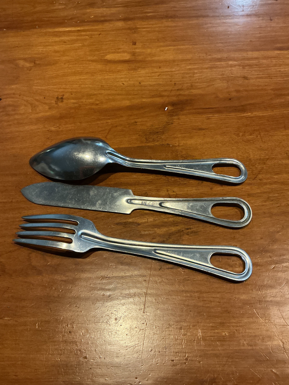 U.S. MILITARY 3 PIECE UTENSILS SET