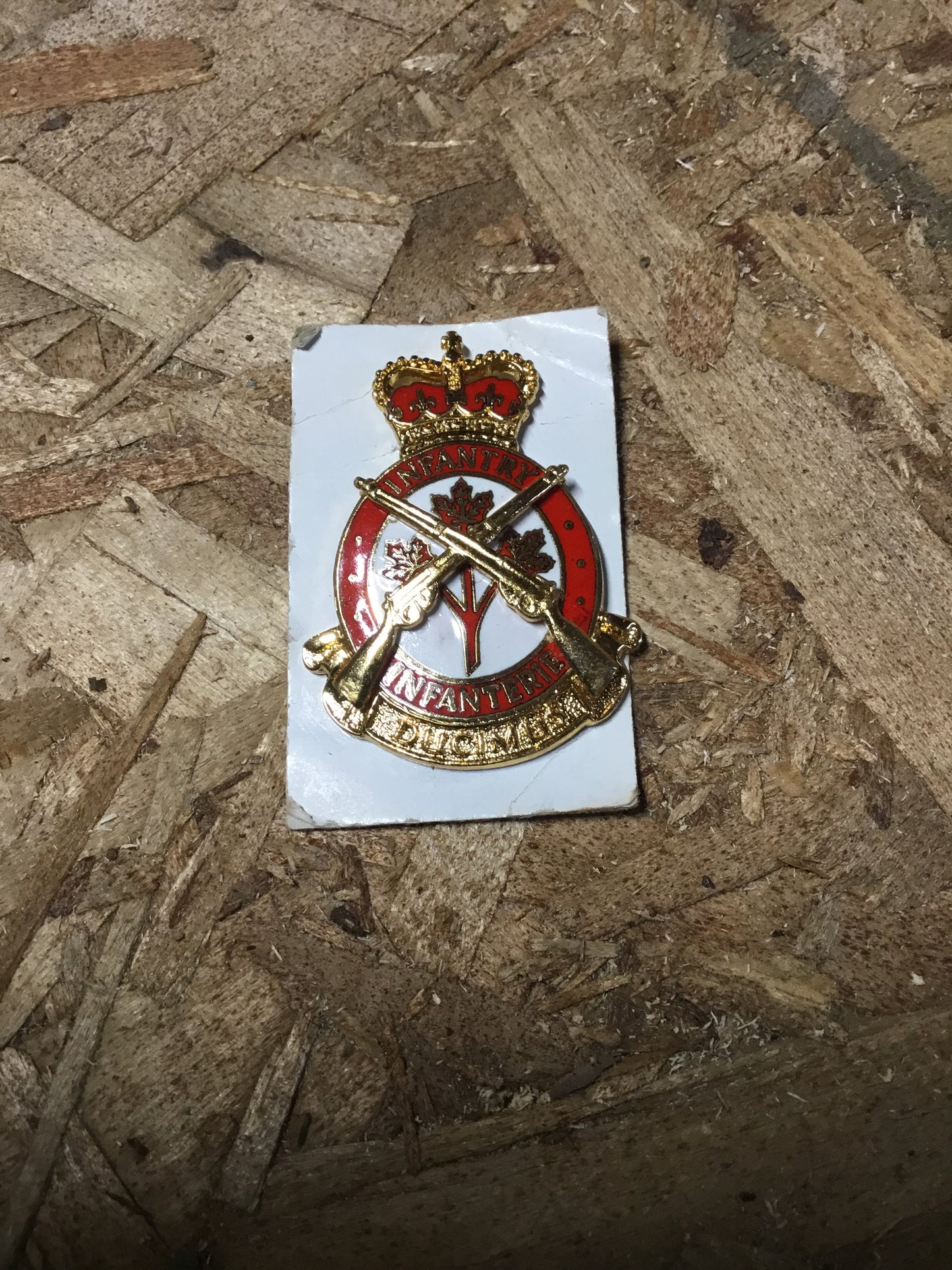 Canadian Forces Infantry Hat Badge Enamelled