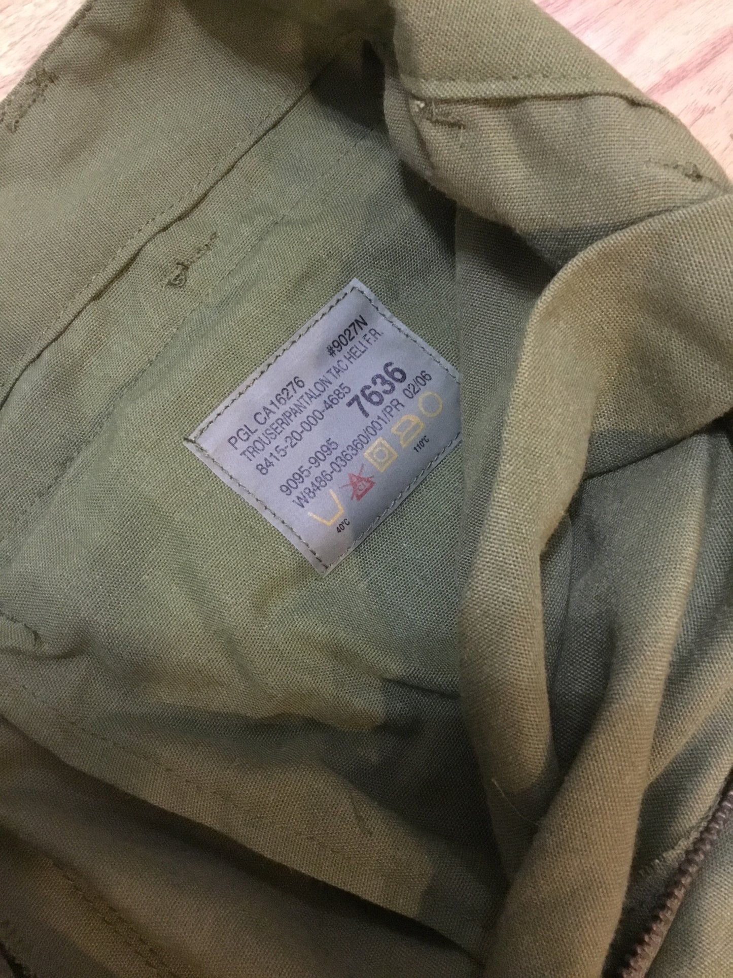 Helicopter Crew Pants Military Size 7636