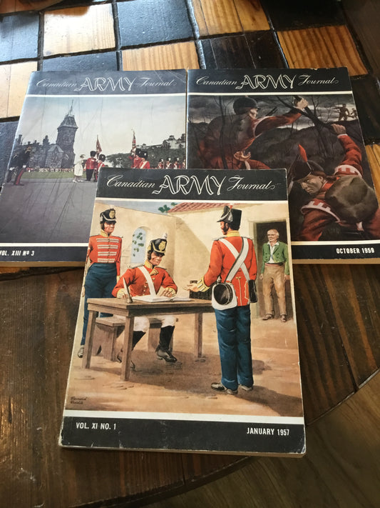 Lot of 3 Canadian Army Journals 1957 , 1959