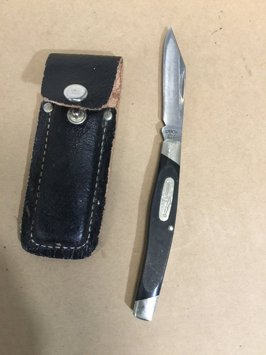 BUCK SOLITAIRE BLACK VALOX CLASSIC BOLT INLAY FOLDING BLADE POCKET KNIFE