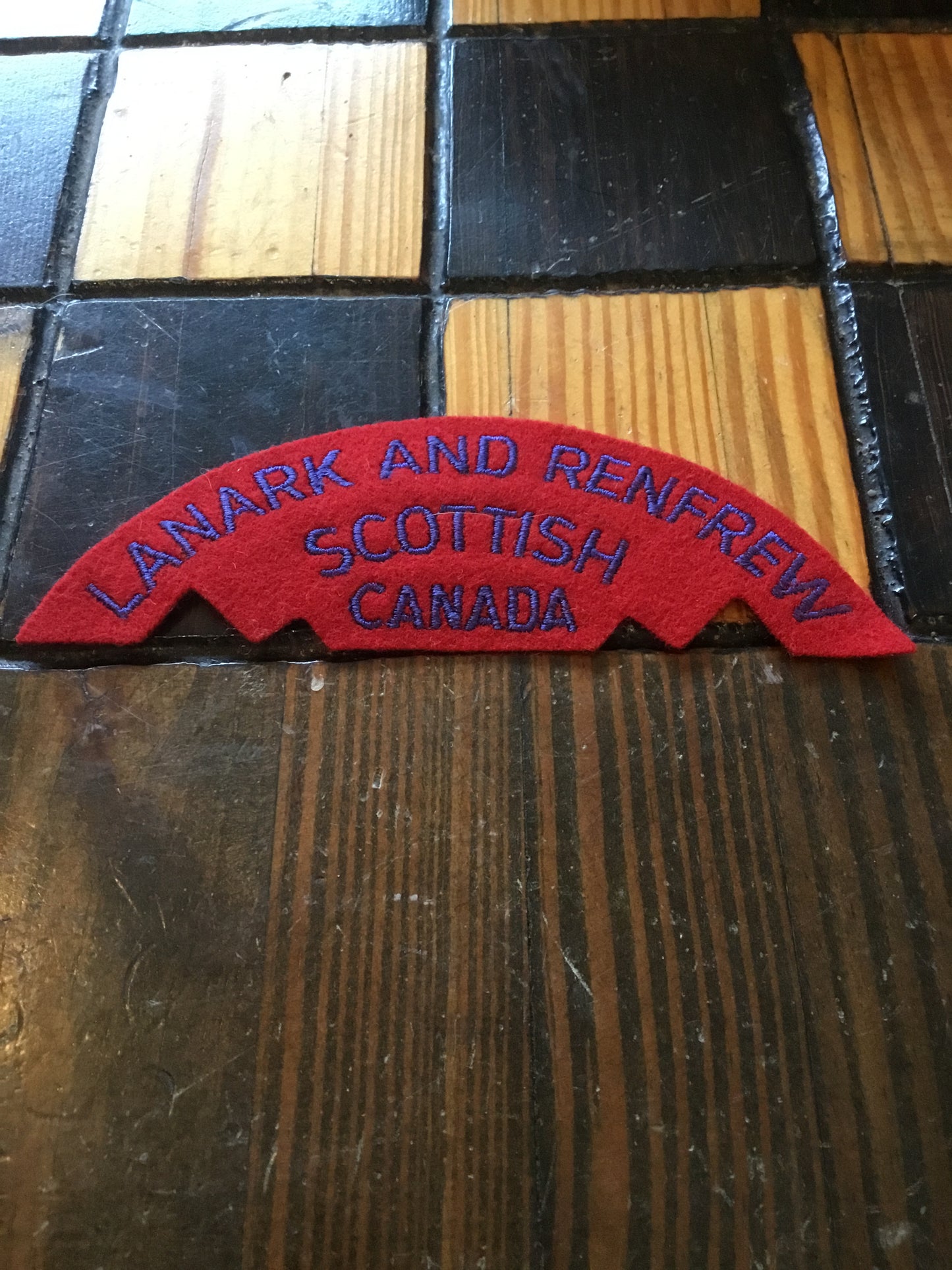 Lanark and Renfrew  Scottish Canada Shoulder Flash/Patch