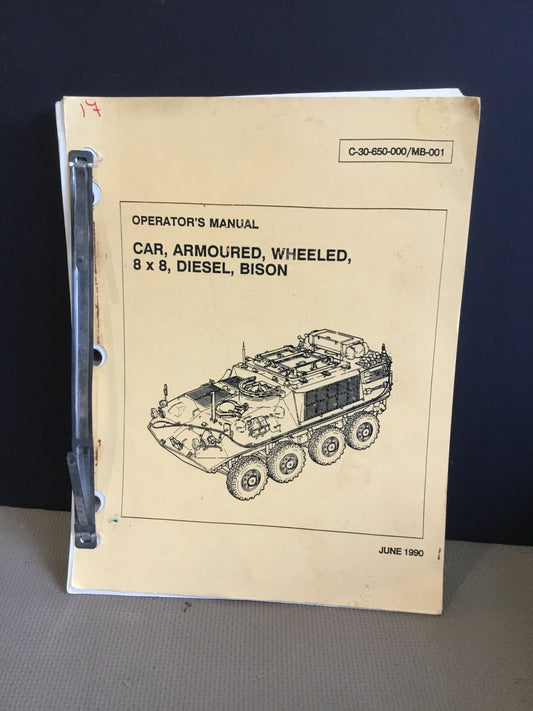Operator’s Manual Armoured ,Wheeled , 8x8 , Diesel , Bison 1990