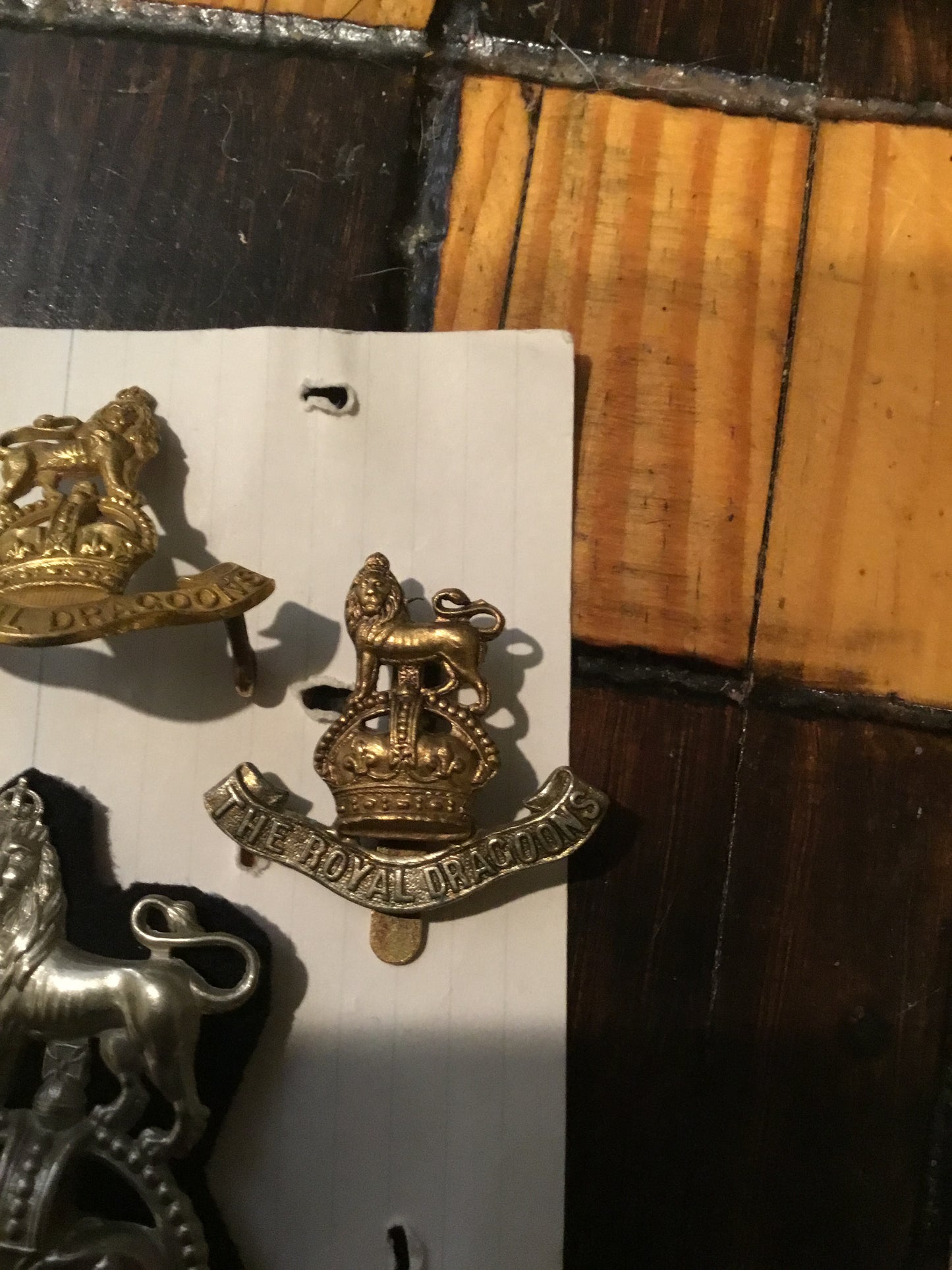 Lot of 3 ,1st Royal Dragoons Hat Badges