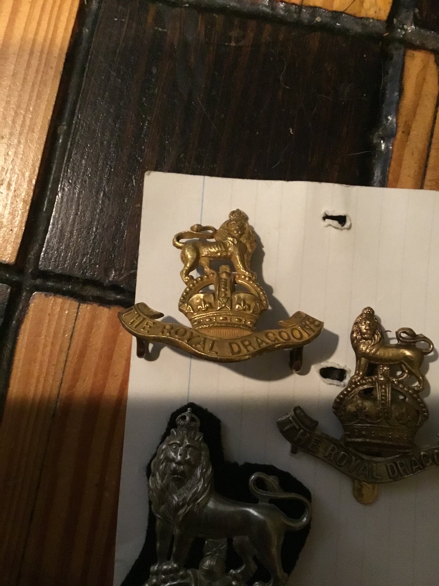 Lot of 3 ,1st Royal Dragoons Hat Badges