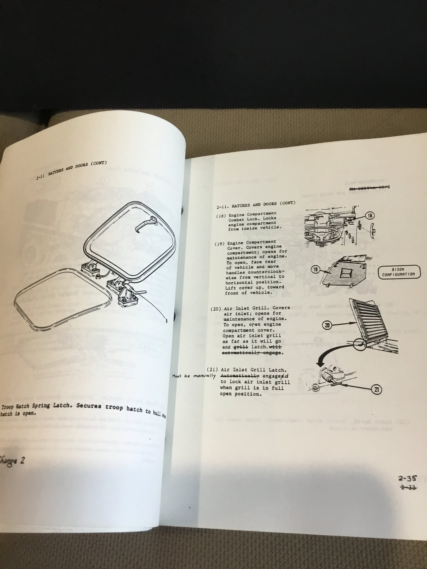 Operator’s Manual Armoured ,Wheeled , 8x8 , Diesel , Bison 1990