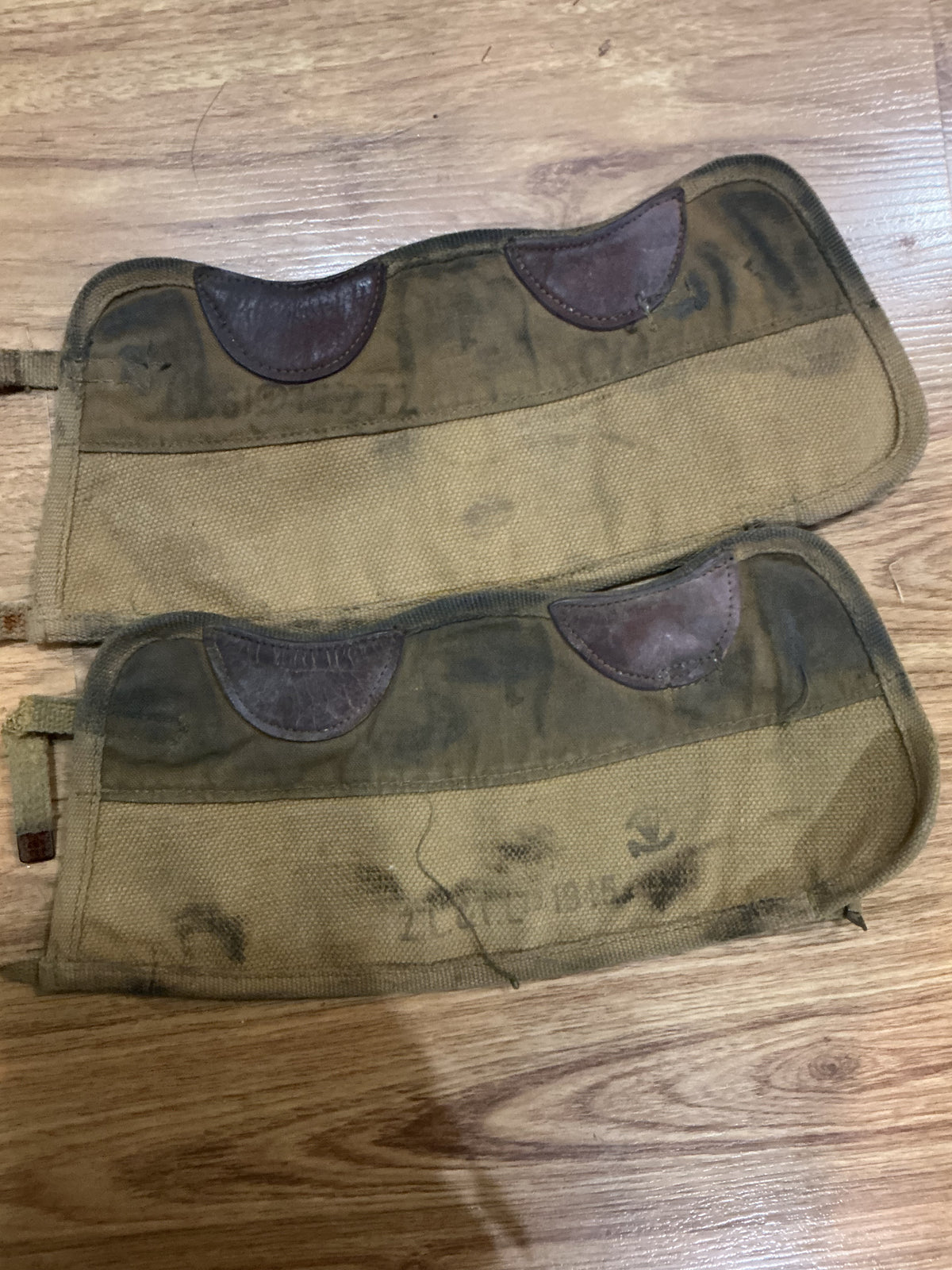 Pair WW11  Canadian Canvas  Gaiters  Dated 1945