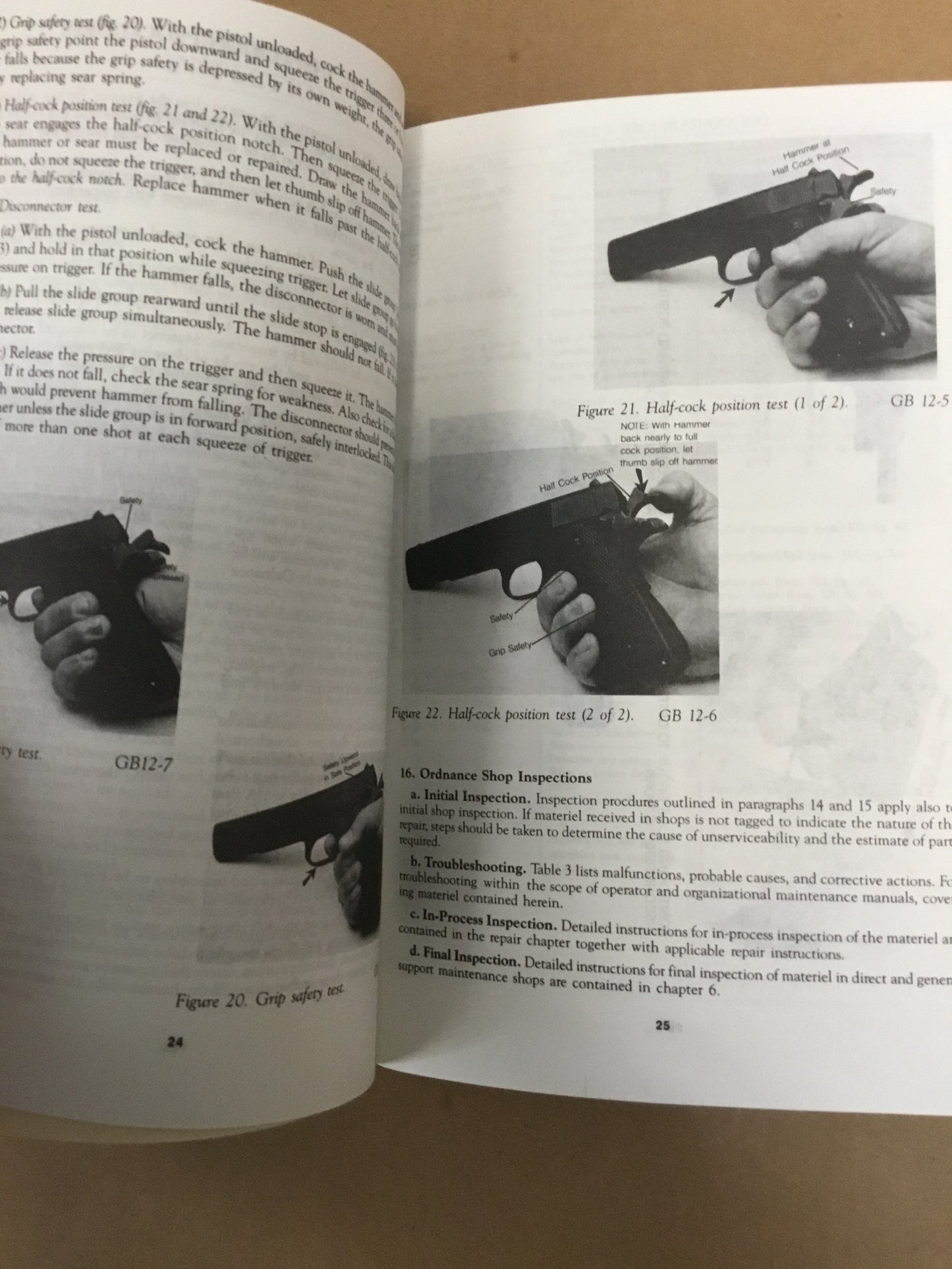 1964 General Maintenance Manual Pistol , Caliber .45 Automatic , M1911A1