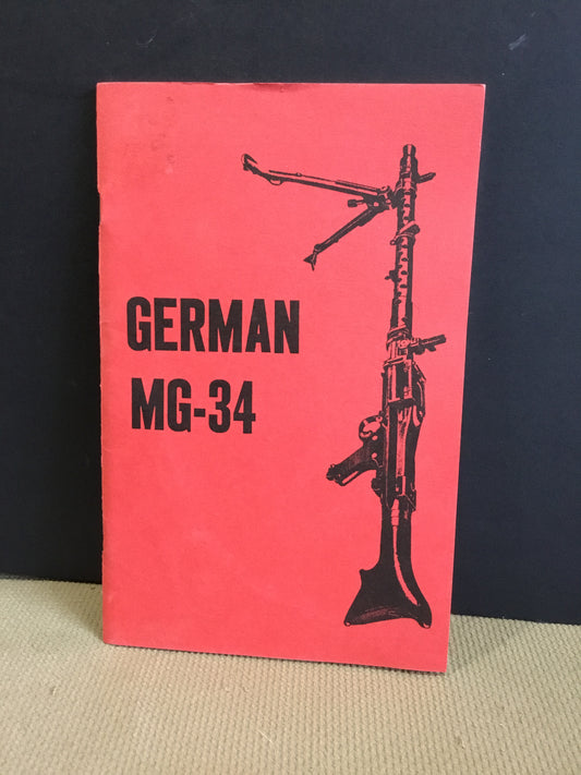 German MG-34  , Operation, Sighting , Disassembly and assembly etc.