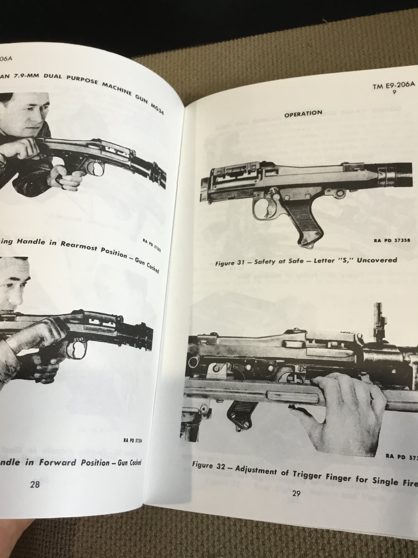 German MG-34  , Operation, Sighting , Disassembly and assembly etc.