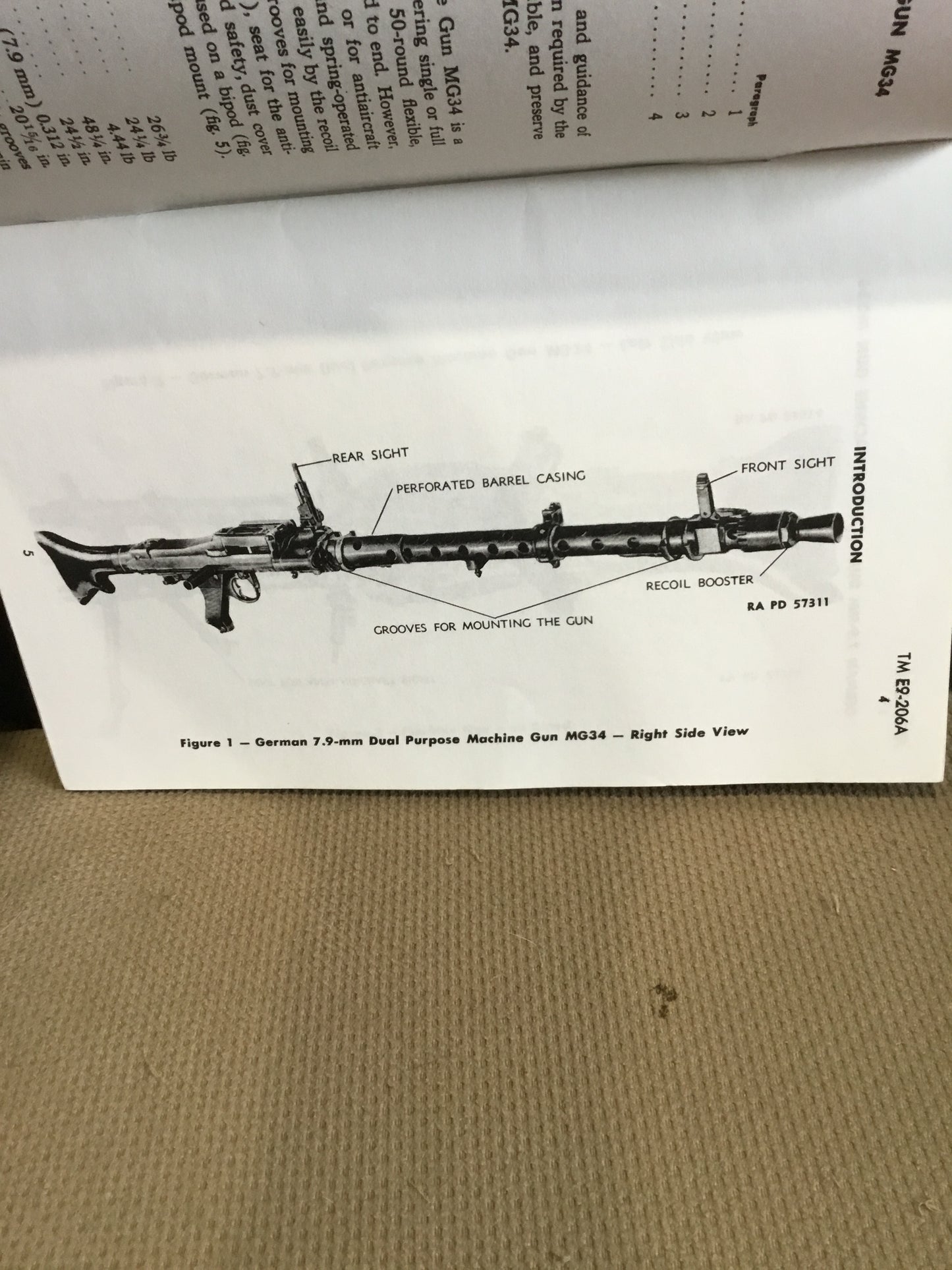 German MG-34  , Operation, Sighting , Disassembly and assembly etc.