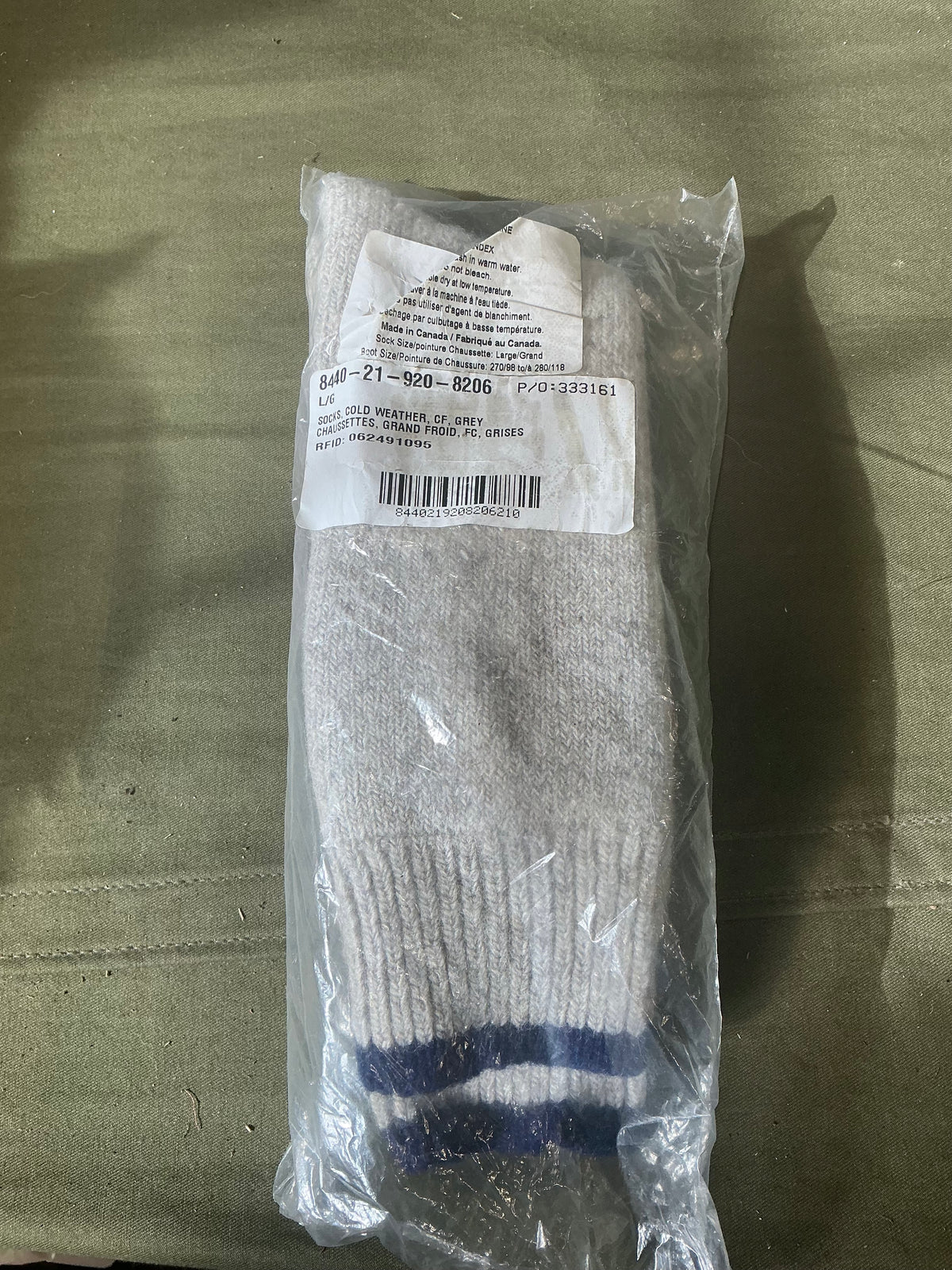 New Military Wool Socks Size Large 78 % Wool 21 % Nylon 1 % spandex