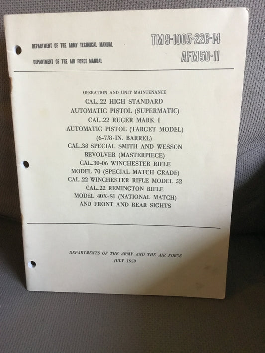 Operation and Maintenance Cal. 22 Ruger, Remington etc.