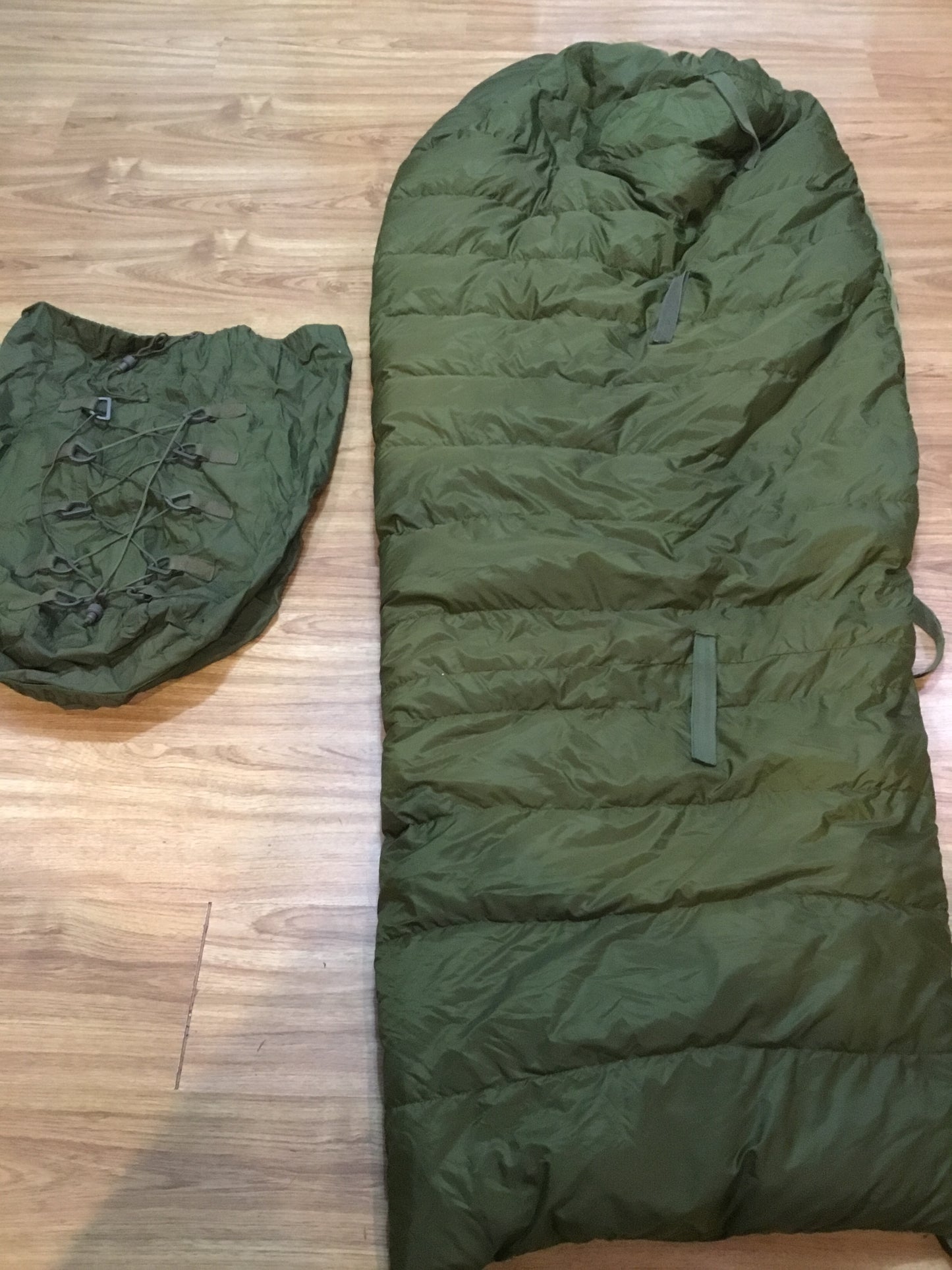 Single Canadian Military Down filled Sleeping Bag and Compression Bag