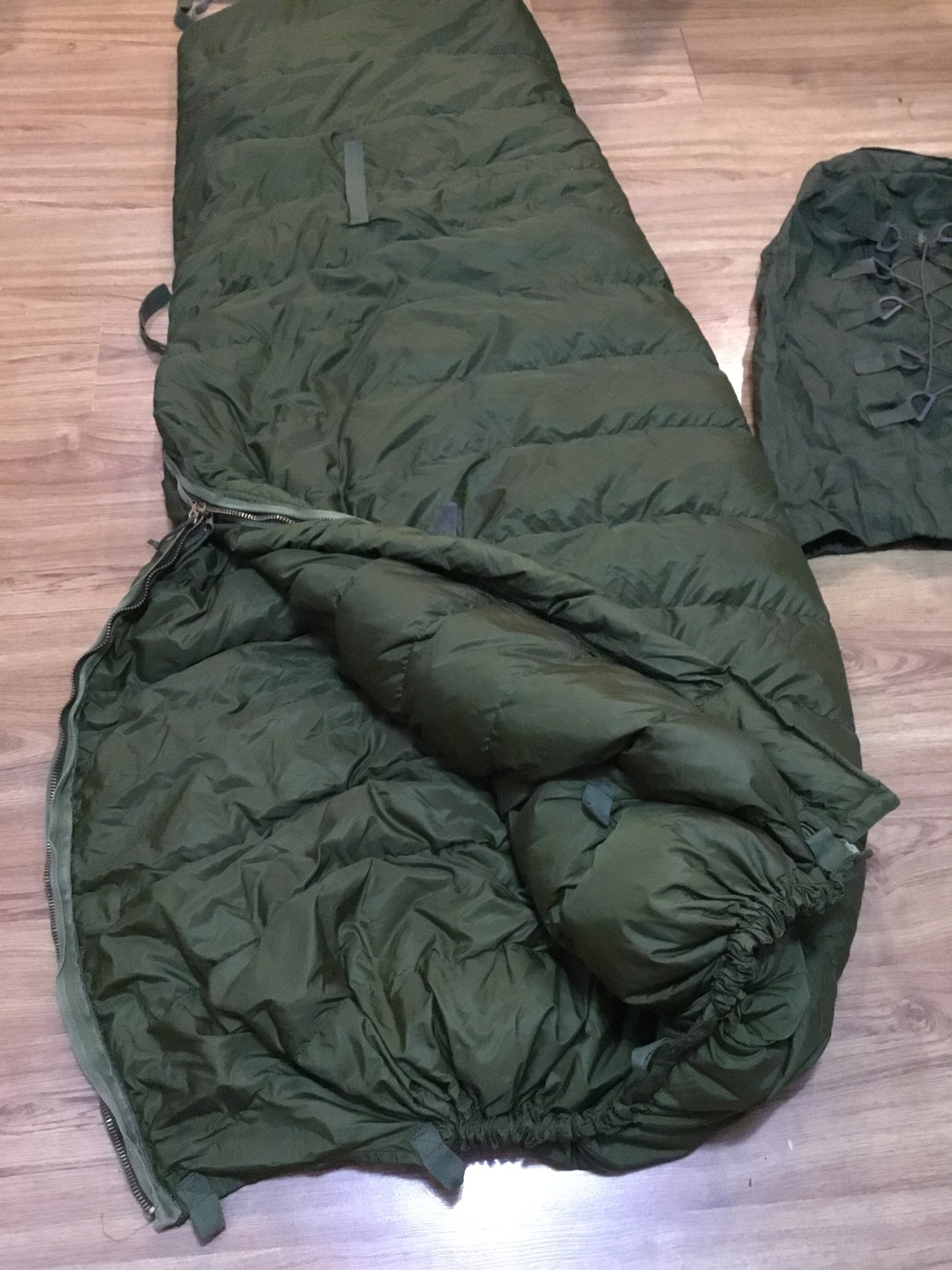 Single Canadian Military Down filled Sleeping Bag and Compression Bag