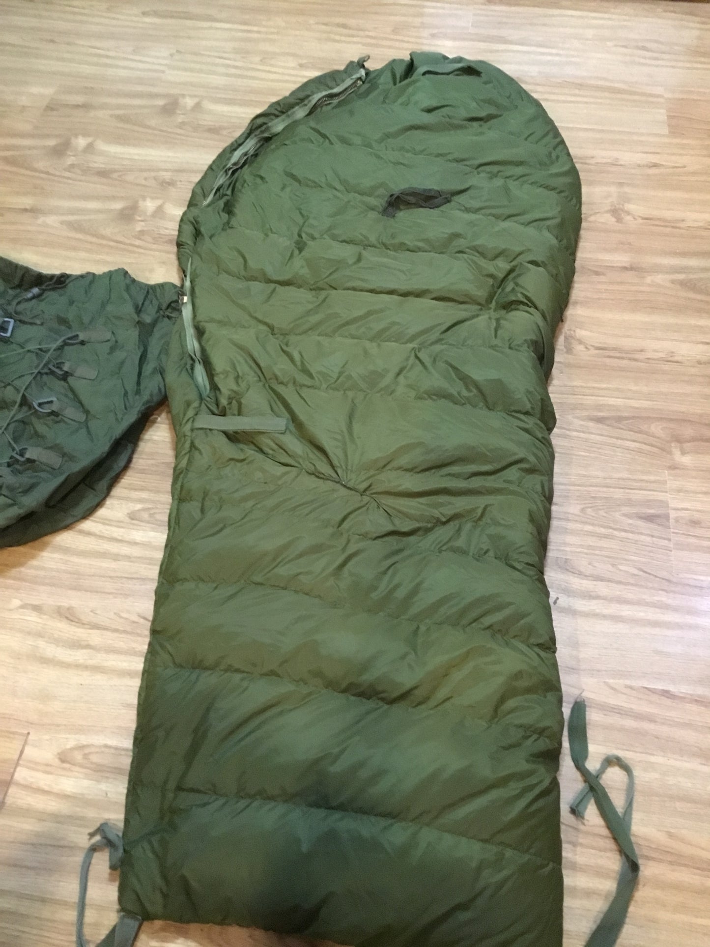 Single Canadian Military Down filled Sleeping Bag and Compression Bag