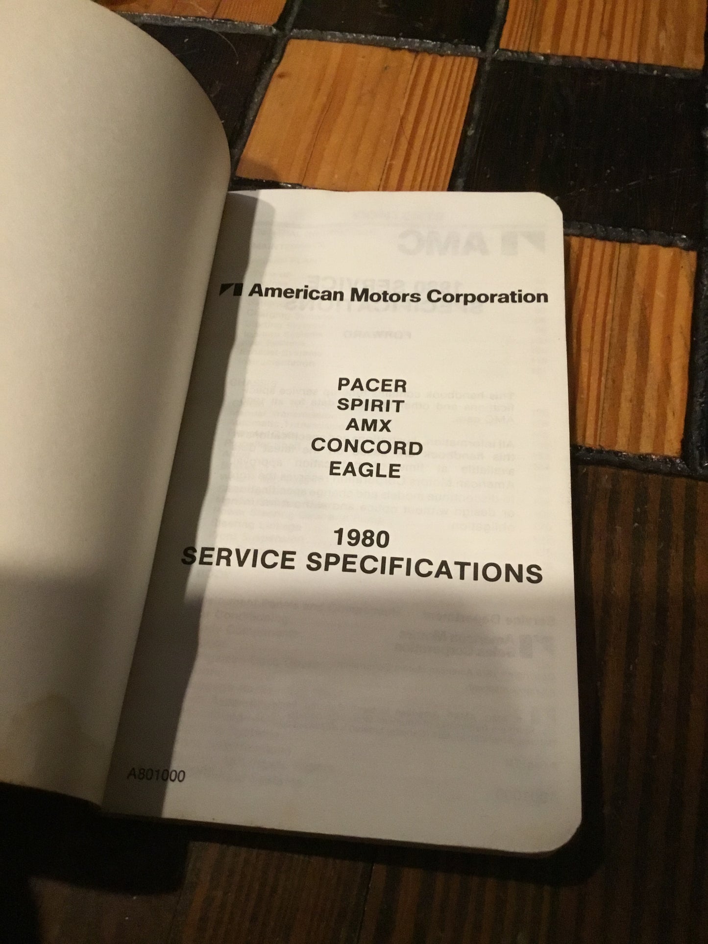 Good condition original manual. AMC printed original manual