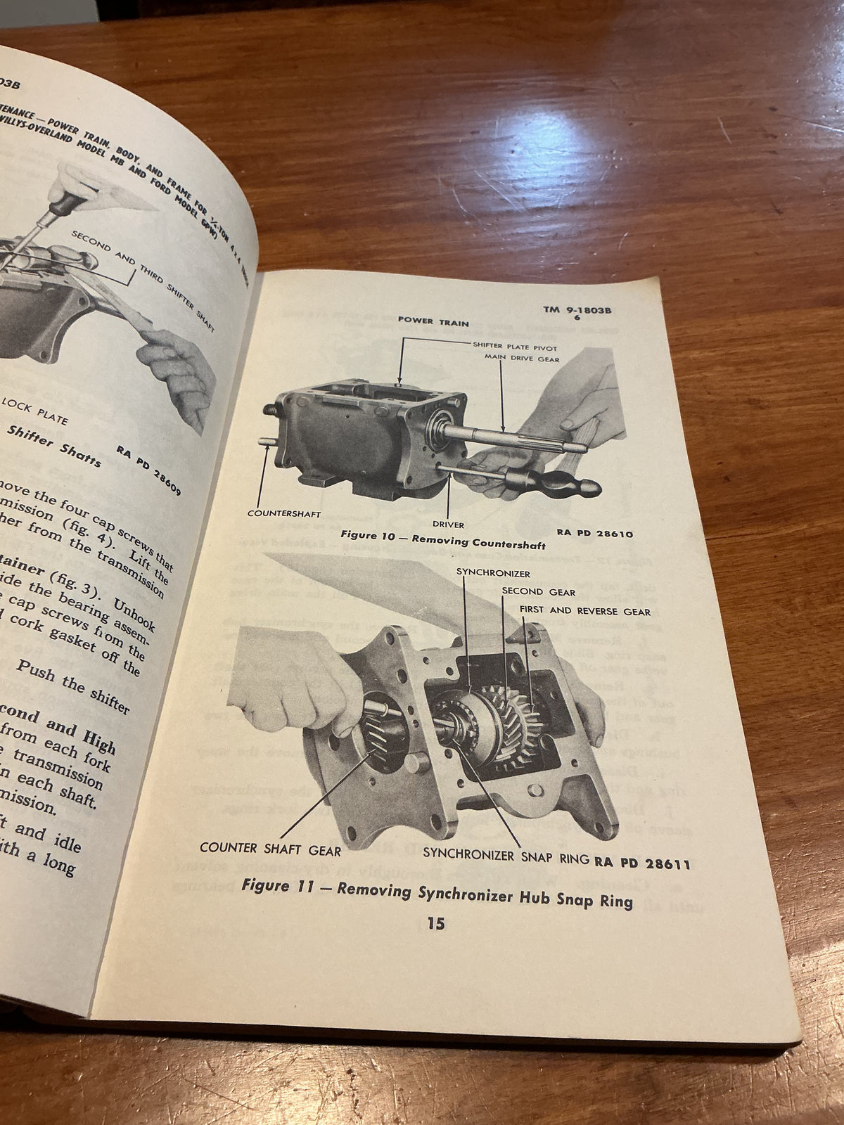 1944 Power Train ,Body and Frame for 1/4 Ton 4x4 Truck Manual ,