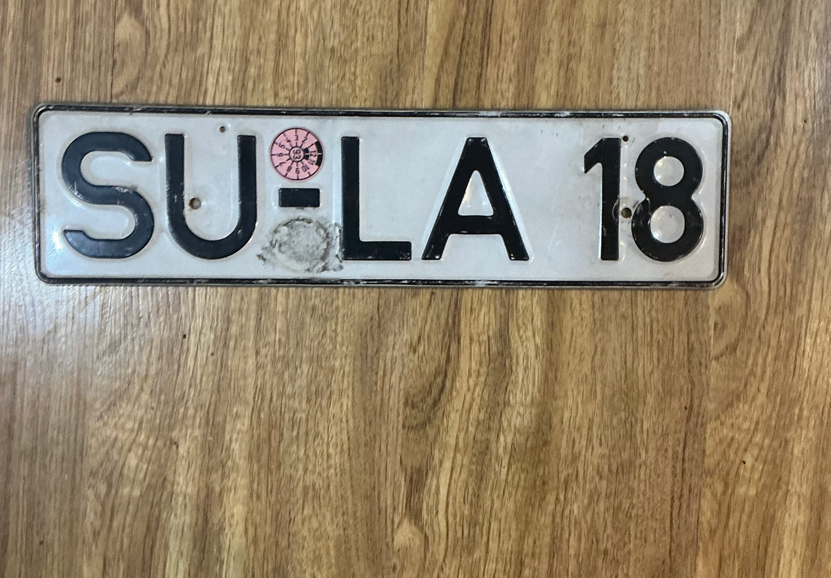 Vintage German License Plate  measures about 17 inches