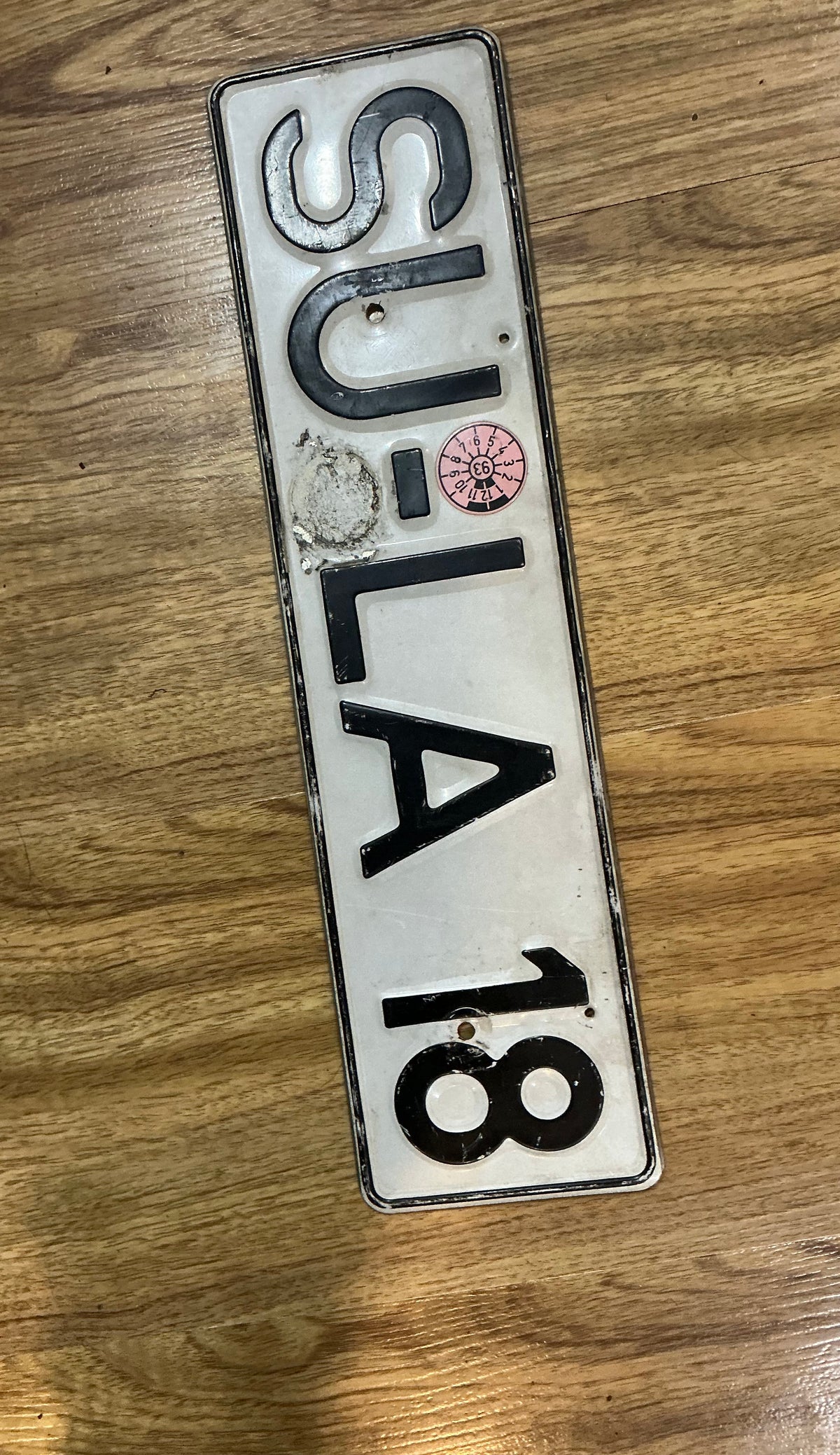 Vintage German License Plate  measures about 17 inches