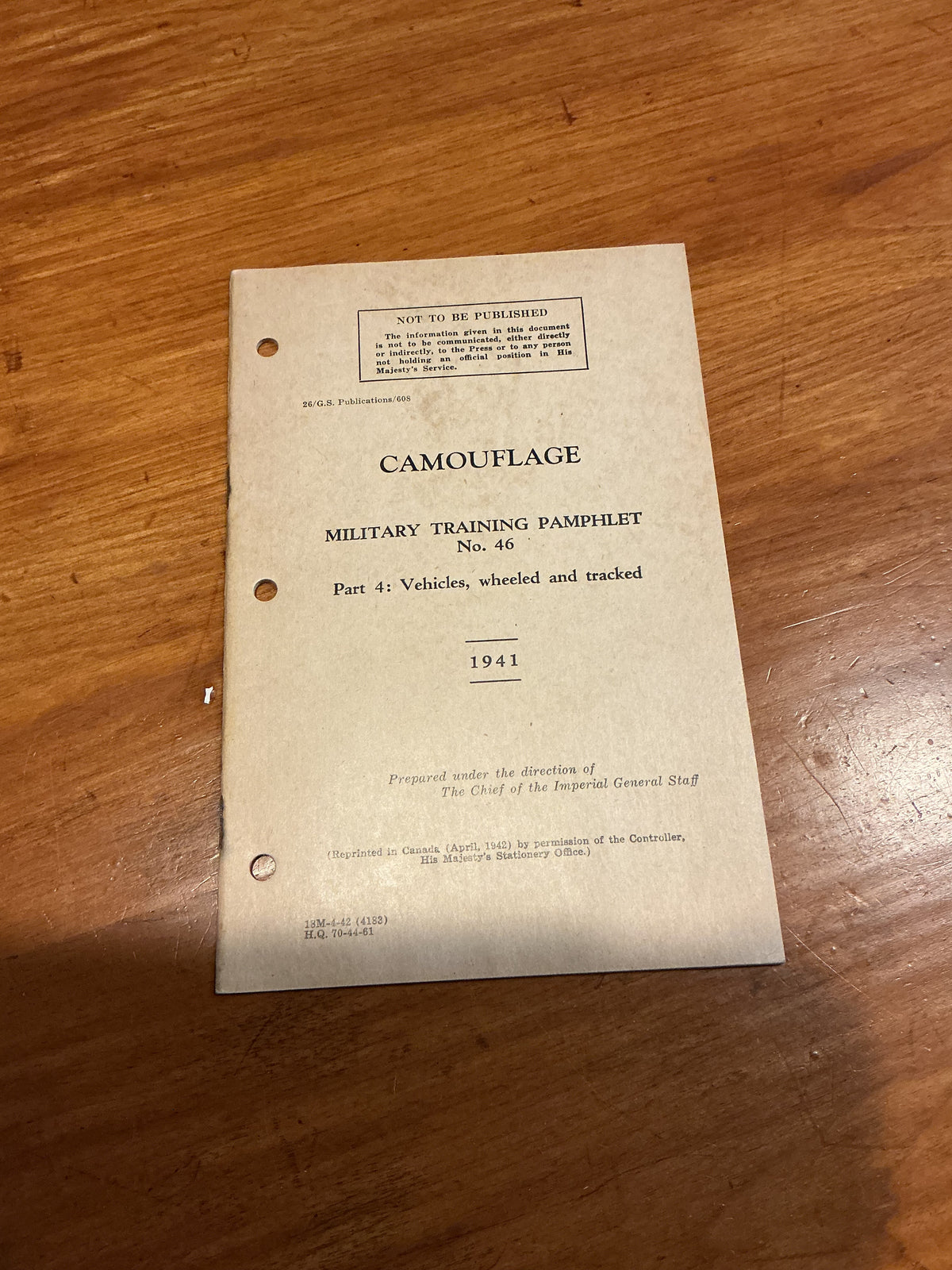 CAMOUFLAGE 1941  PART 4: VEHICLES, WHEELED & TRACKED No46