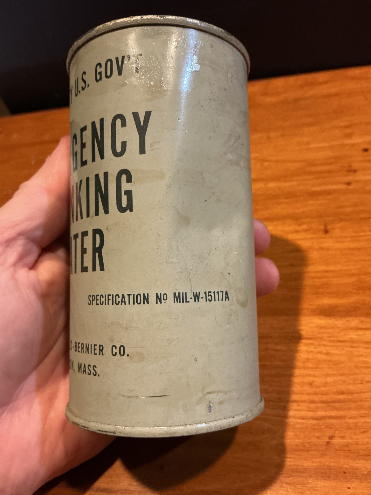 1950s U.S. GOVERNMENT EMERGENCY DRINKING WATER  UNOPENED