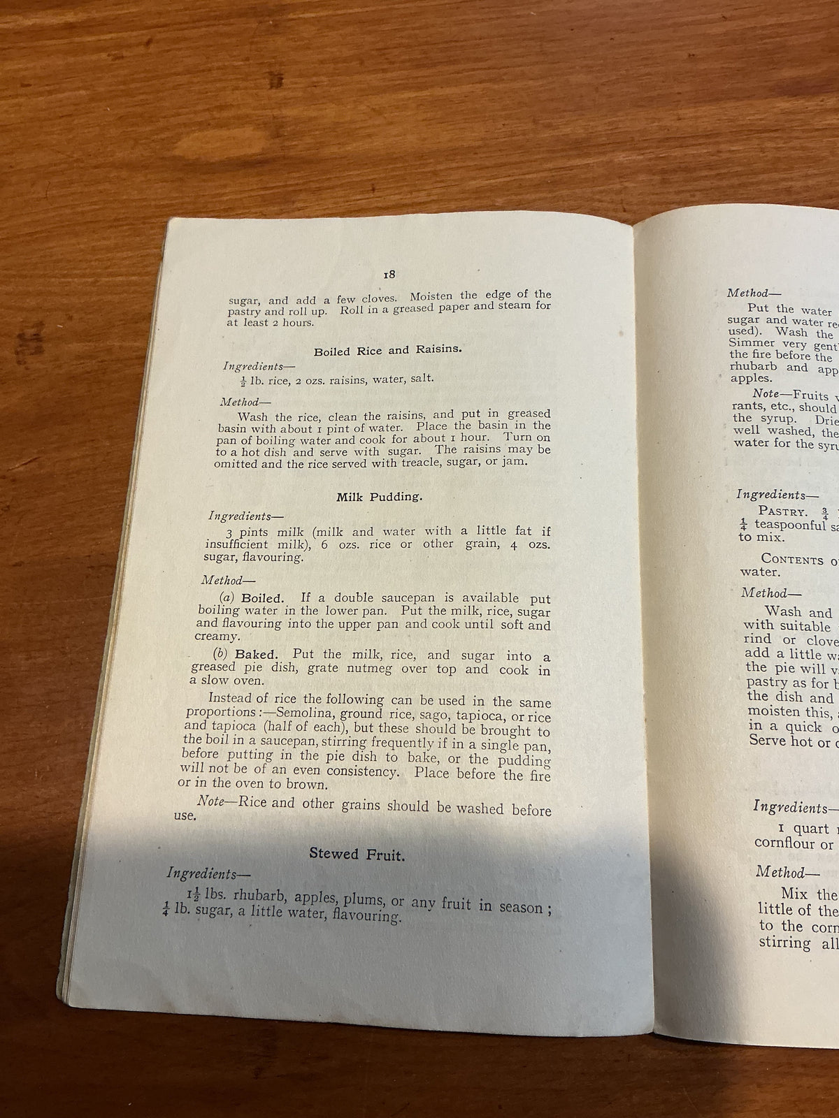 1915 ECONOMY IN FOOD SOME SUGGESTIONS FOR SIMPLE AND NOURISHING  MEALS FOR THE HOME