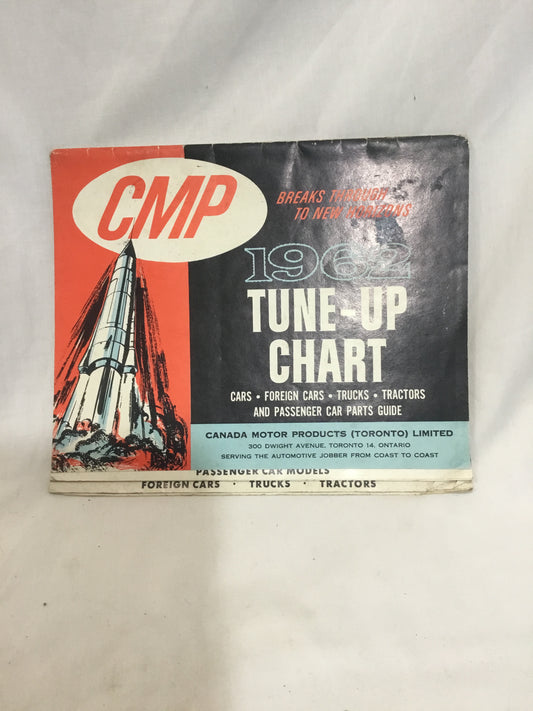 CMP 1962 Tune - up Chart ,goes from 1948 to 1962