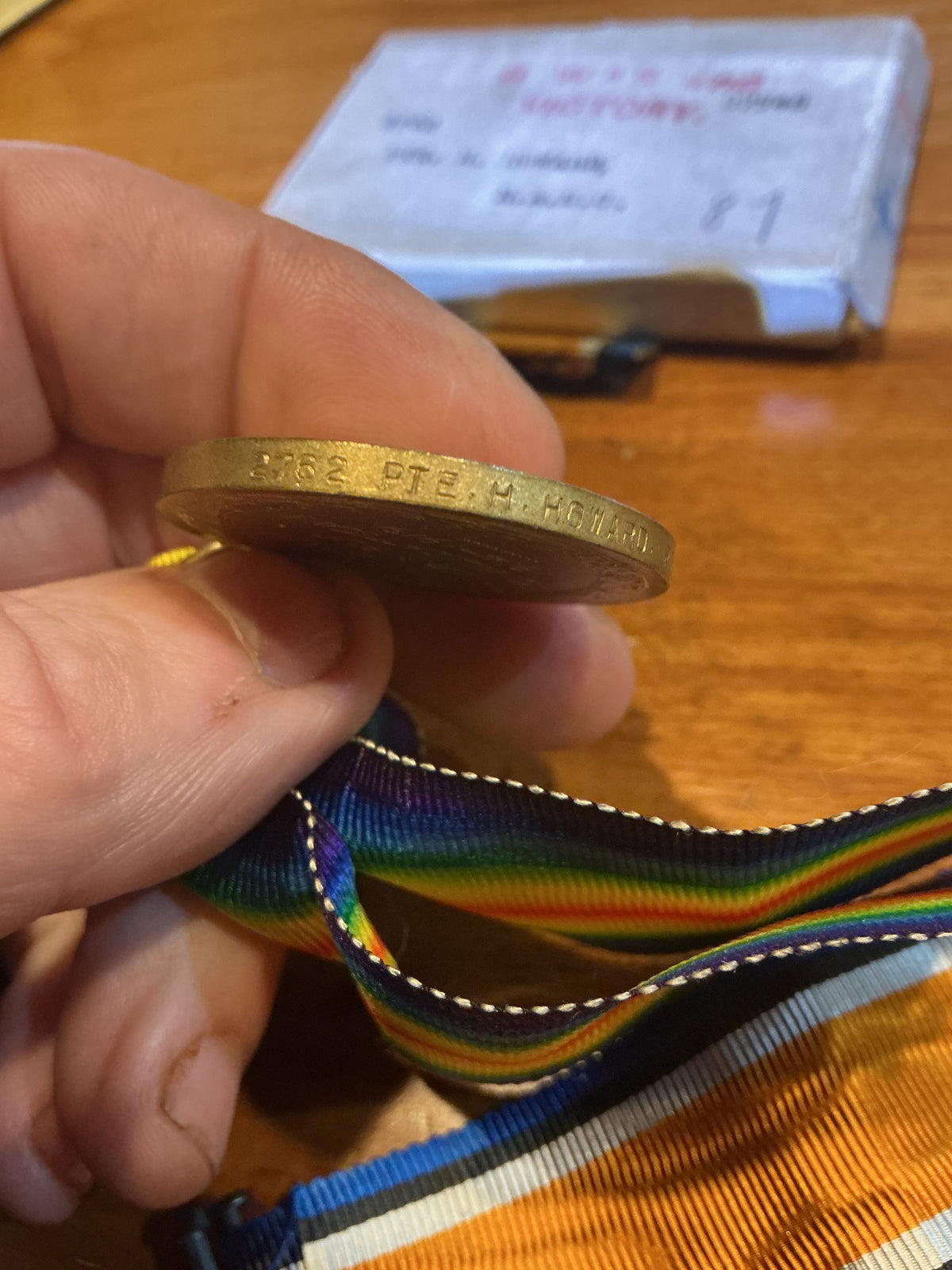 WW1 British War Victory Medals Pair To Pte H. HOWARD WITH THE ROYAL ARMY MEDICAL CORE.