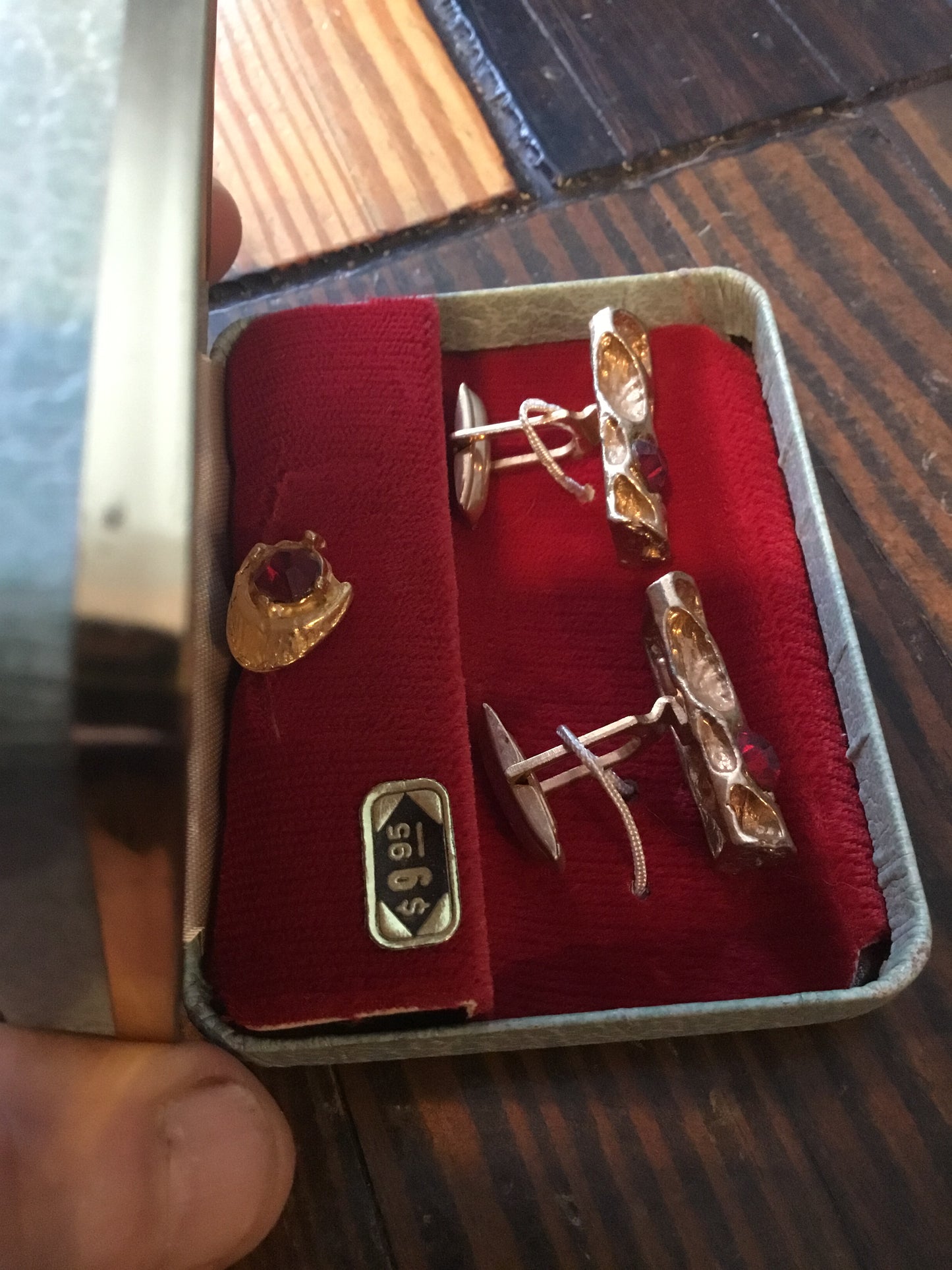 Vintage Alexis Cufflinks and Tie Pin  in Box