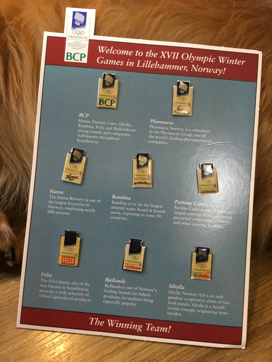 LILLEHAMMER 1994 OLYMPIC GAMES  - VENUE PINS complete set with 8 pins