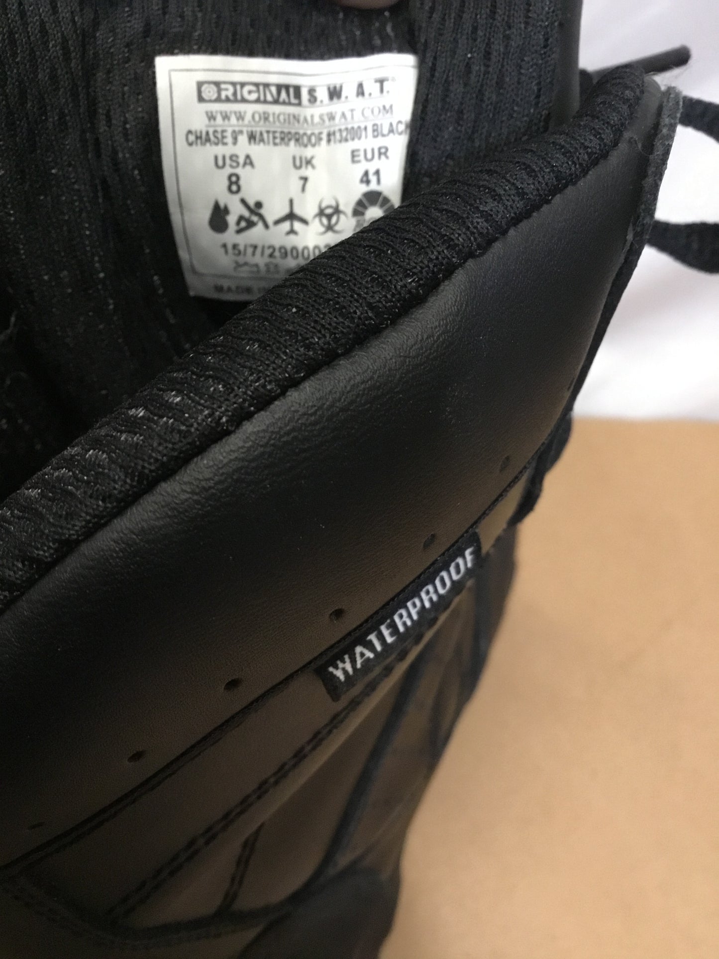 Original Swat Boots Size 8 U.S. ;in very good condition ,light use Waterproof , lightweight .