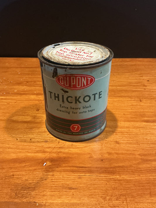 Vintage Thickote Extra Heavy Black Dressing for Auto Tops One Pint